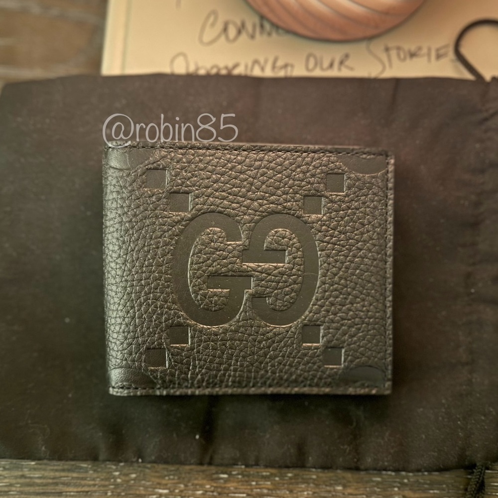 GUCCI ☆ Jumbo GG Wallet ☆ Black ☆ NEW ꨄ W/dust-bag - Picture 2 of 10